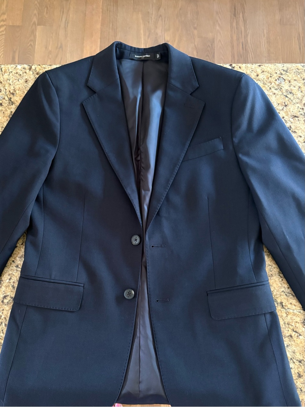 Banana Republic Men's Navy Two-Button Blazer